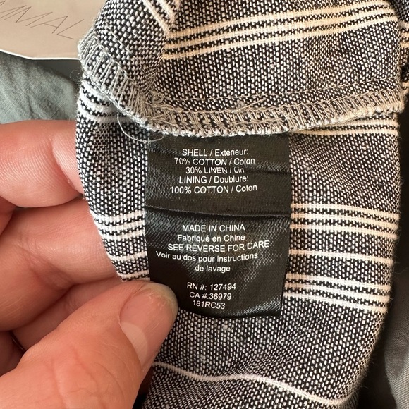 Heartloom Ariana Jumpsuit Size M Gray/White Stripes Linen Cotton Blend NWT - Picture 8 of 10